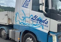 Lorries attacked by graffiti yobs
