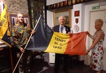 Presentation marks Belgian Army connection to Tenby