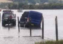 Family rescued as van comes off tidal road