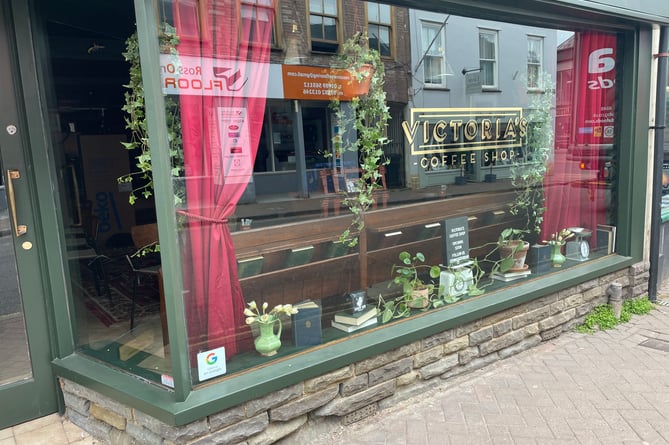 Victoria’s Coffeeshop on Broad Street, Ross-on-Wye.