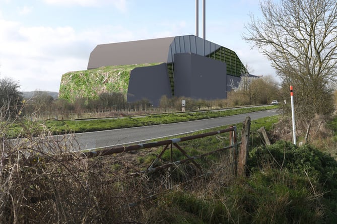 The proposed incinerator off the A31 in Alton.